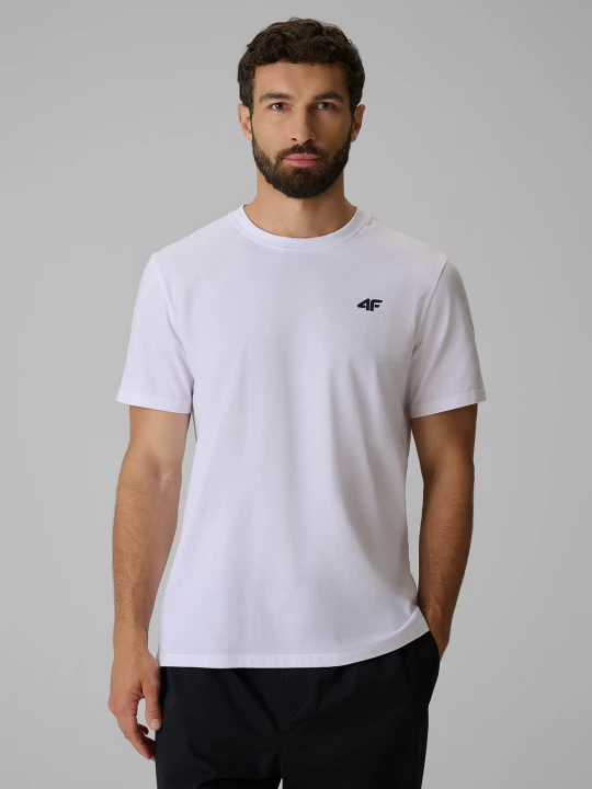 Zdjęcie produktu 4F T-shirt regular gładki męski - biały XXL