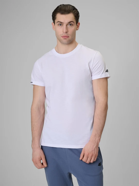 Zdjęcie produktu 4F T-shirt regular gładki męski - biały S