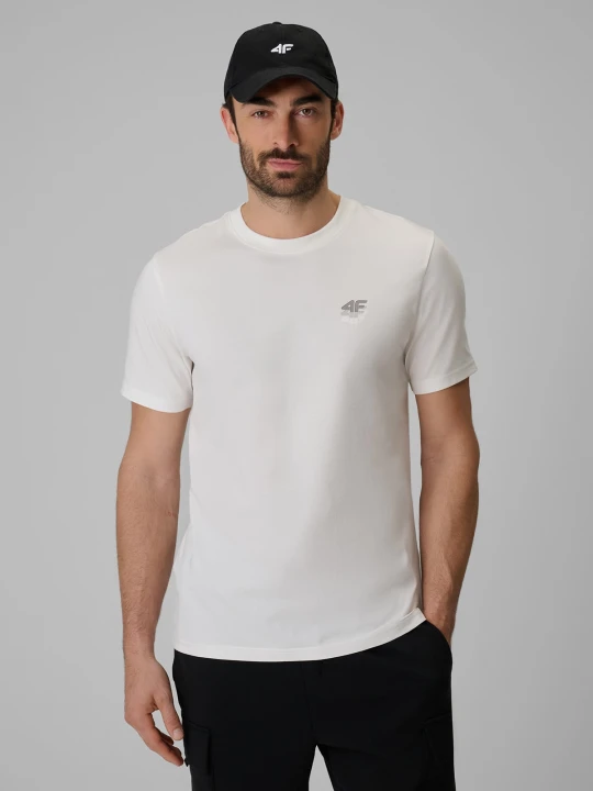 Zdjęcie produktu 4F T-shirt regular gładki męski - biały XXL