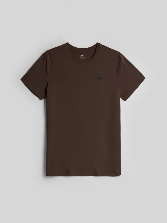 Zdjęcie produktu 4F T-shirt regular gładki męski - brązowy M