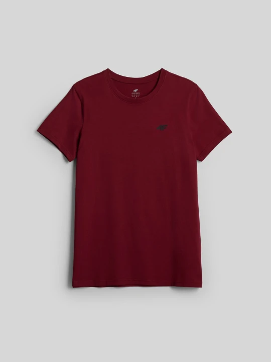 Zdjęcie produktu 4F T-shirt regular gładki męski - burgundowy XXL