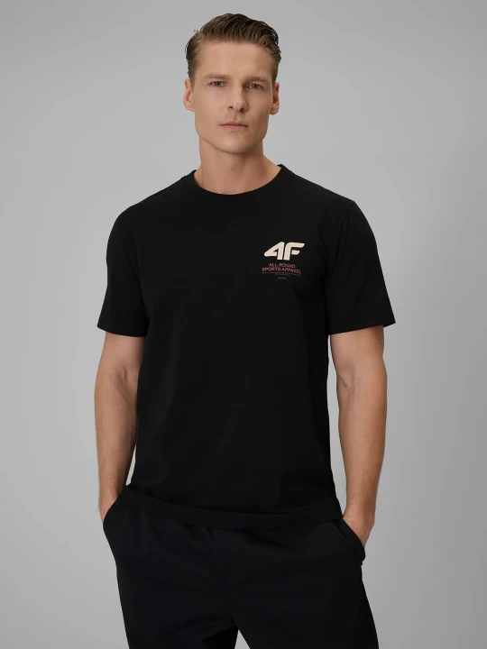 Zdjęcie produktu 4F T-shirt regular gładki męski - czarny S