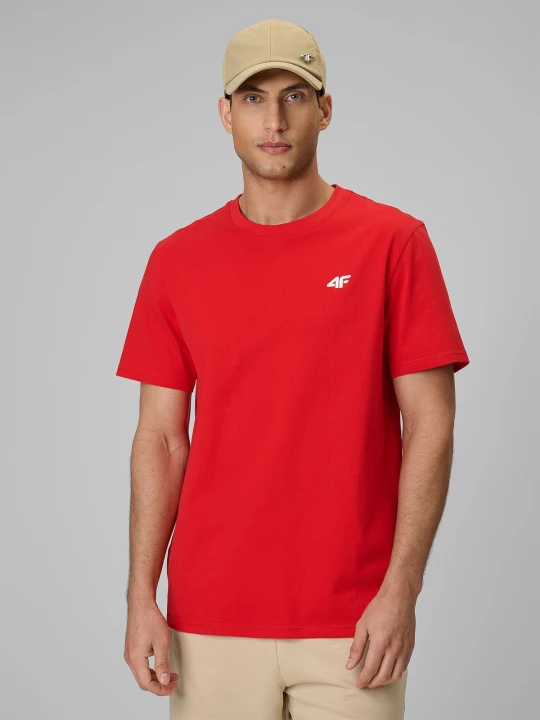 Zdjęcie produktu 4F T-shirt regular gładki męski - czerwony XL