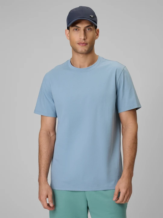 Zdjęcie produktu 4F T-shirt regular gładki męski - niebieski XXL