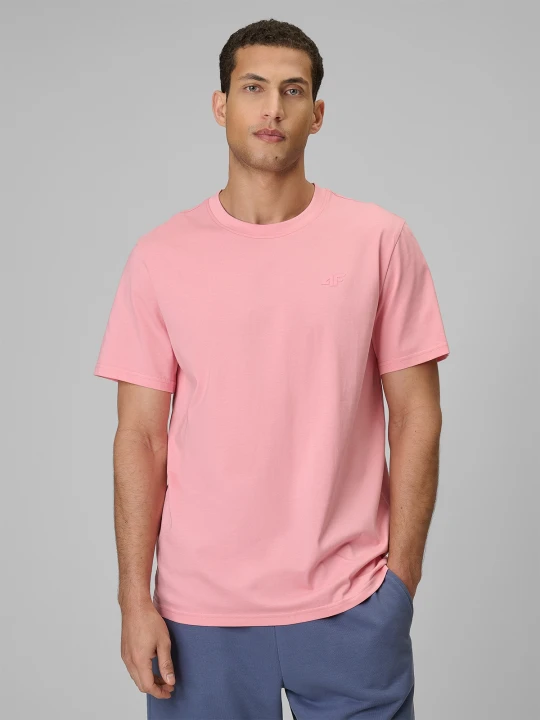 Zdjęcie produktu 4F T-shirt regular gładki męski - różowy M