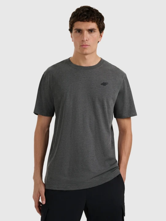 Zdjęcie produktu 4F T-shirt regular gładki męski - szary S