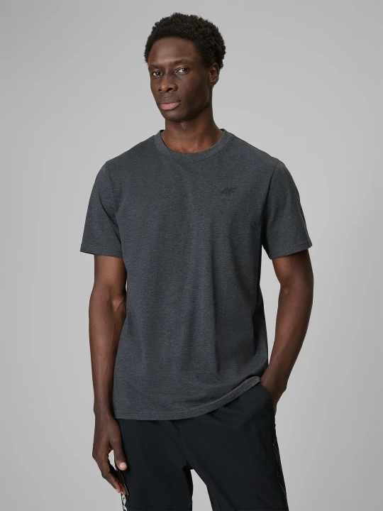 Zdjęcie produktu 4F T-shirt regular gładki męski - szary XXL