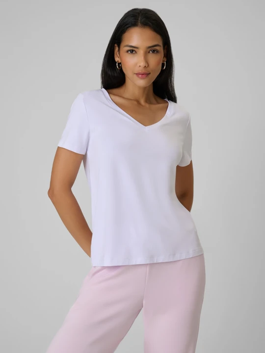 Zdjęcie produktu 4F T-shirt regular z modalem damski - biały XS