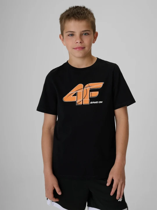 Zdjęcie produktu 4F T-shirt regular z nadrukiem chłopięcy - czarny 164 (13-14 lat)