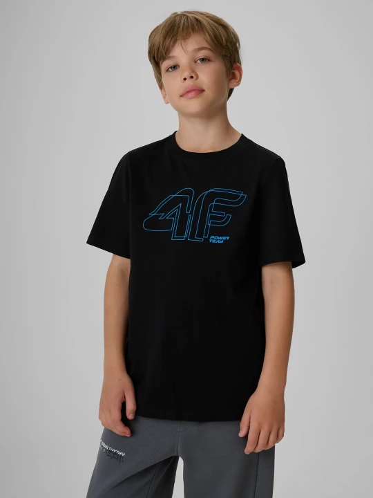 Zdjęcie produktu 4F T-shirt regular z nadrukiem chłopięcy - czarny 164 (13-14 lat)