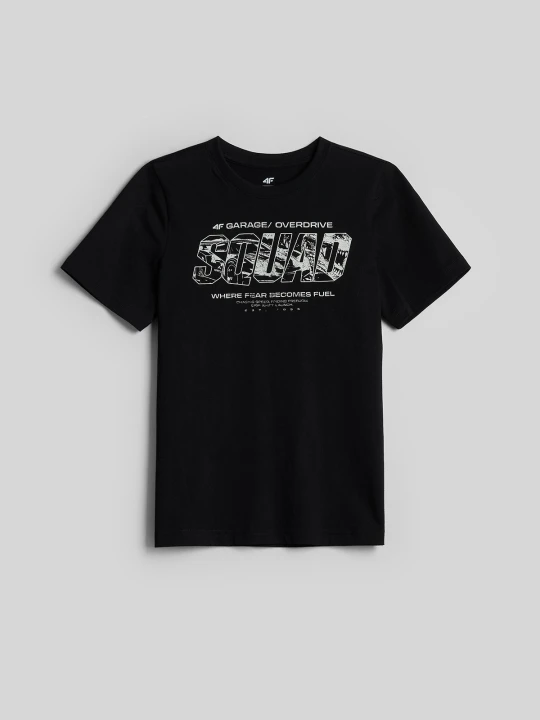 Zdjęcie produktu 4F T-shirt regular z nadrukiem chłopięcy - czarny 164 (13-14 lat)