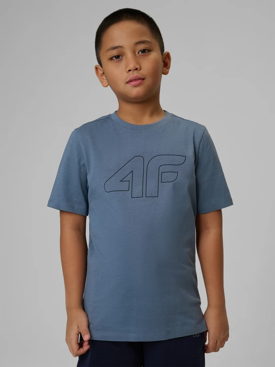 Zdjęcie produktu 4F T-shirt regular z nadrukiem chłopięcy - granatowy 152 (11-12 lat)