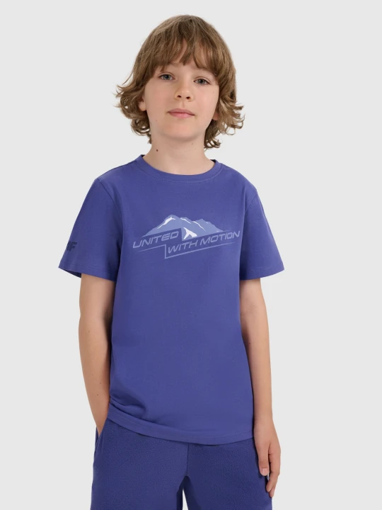 Zdjęcie produktu 4F T-shirt regular z nadrukiem chłopięcy - granatowy 158 (12-13 lat)
