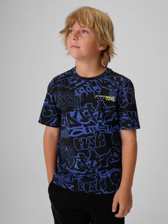 Zdjęcie produktu 4F T-shirt regular z nadrukiem chłopięcy - multikolor 122 (6-7 lat)