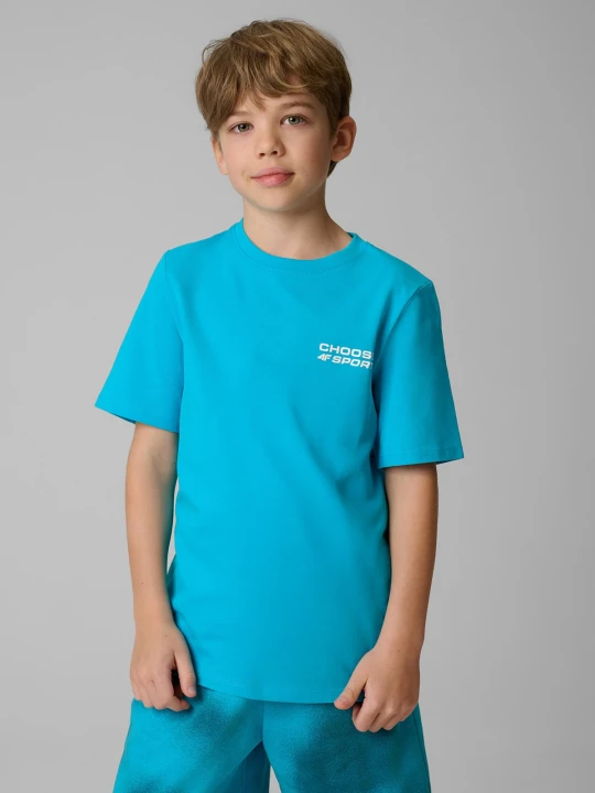 Zdjęcie produktu 4F T-shirt regular z nadrukiem chłopięcy - niebieski 122 (6-7 lat)