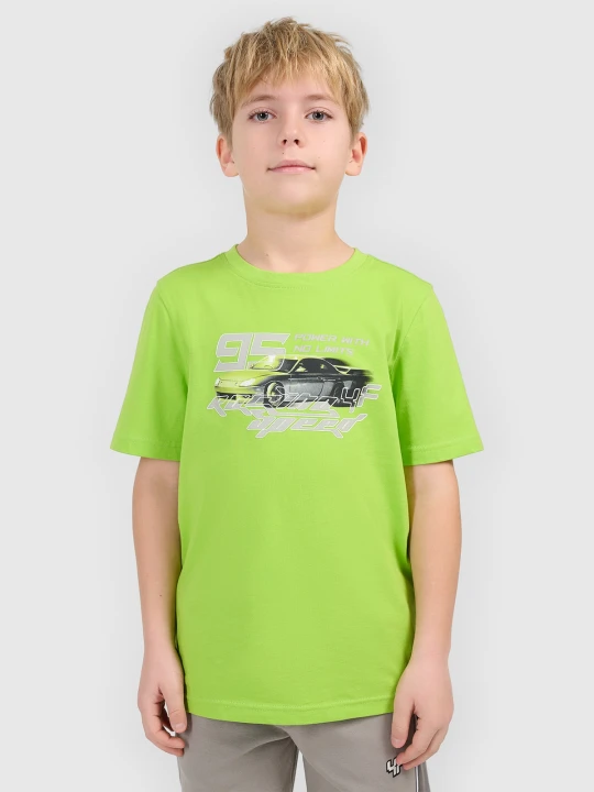 Zdjęcie produktu 4F T-shirt regular z nadrukiem chłopięcy - zielony 146 (10-11 lat)