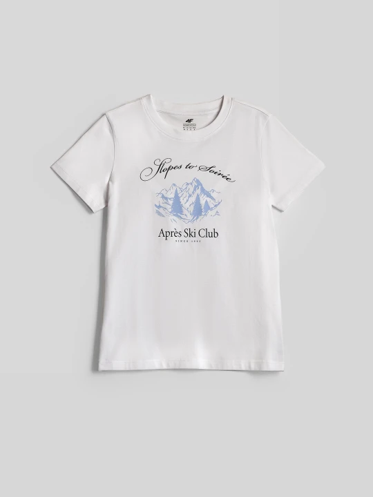 Zdjęcie produktu 4F T-shirt regular z nadrukiem damski - biały M