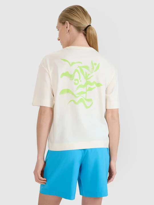 Zdjęcie produktu 4F T-shirt regular z nadrukiem damski - biały XL