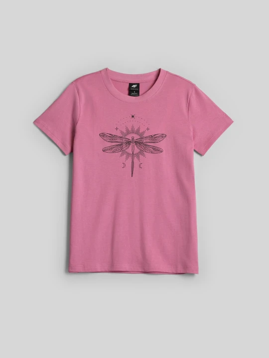 Zdjęcie produktu 4F T-shirt regular z nadrukiem damski - różowy S