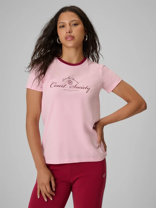 Zdjęcie produktu 4F T-shirt regular z nadrukiem damski - różowy M