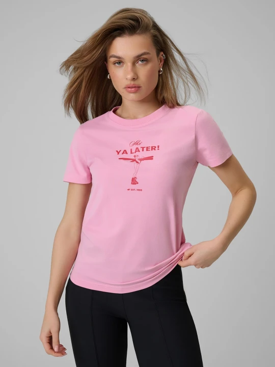 Zdjęcie produktu 4F T-shirt regular z nadrukiem damski - różowy XS