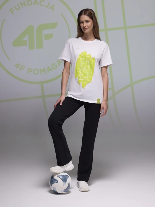 Zdjęcie produktu 4F T-shirt regular z nadrukiem uniseks Fundacja 4F Pomaga - biały 3XL