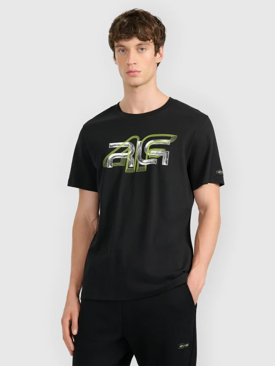 Zdjęcie produktu 4F T-shirt regular z nadrukiem męski 4F x Robert Lewandowski - czarny S