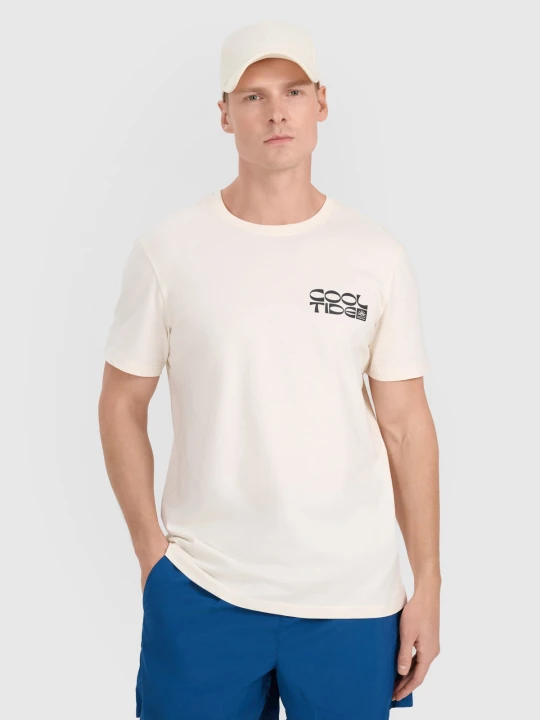 Zdjęcie produktu 4F T-shirt regular z nadrukiem męski - biały XXL