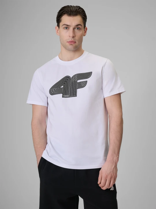 Zdjęcie produktu 4F T-shirt regular z nadrukiem męski - biały L