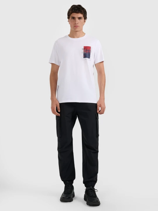 Zdjęcie produktu 4F T-shirt regular z nadrukiem męski - biały XL