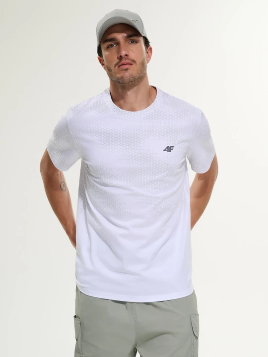 Zdjęcie produktu 4F T-shirt regular z nadrukiem męski - biały S