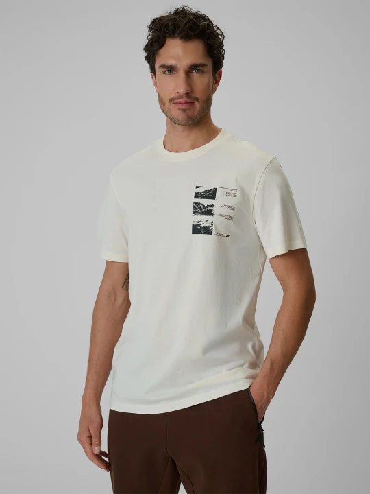 Zdjęcie produktu 4F T-shirt regular z nadrukiem męski - biały S