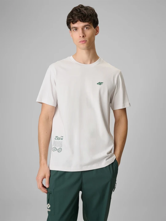 Zdjęcie produktu 4F T-shirt regular z nadrukiem męski - biały S