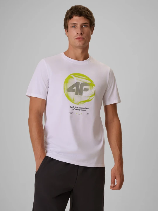 Zdjęcie produktu 4F T-shirt regular z nadrukiem męski - biały M