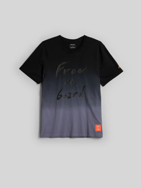Zdjęcie produktu 4F T-shirt regular z nadrukiem męski - czarna S