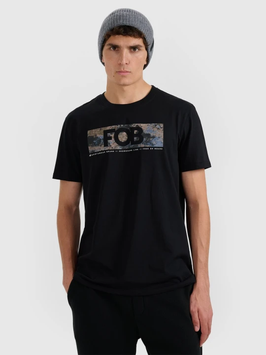 Zdjęcie produktu 4F T-shirt regular z nadrukiem męski - czarny S