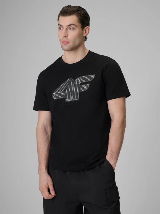 Zdjęcie produktu 4F T-shirt regular z nadrukiem męski - czarny S