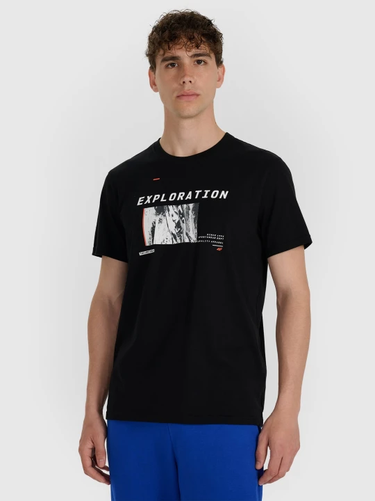 Zdjęcie produktu 4F T-shirt regular z nadrukiem męski - czarny M