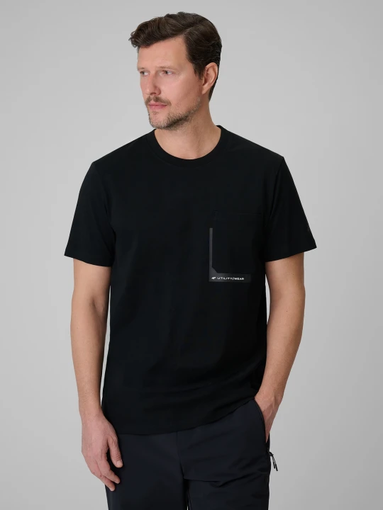 Zdjęcie produktu 4F T-shirt regular z nadrukiem męski - czarny S