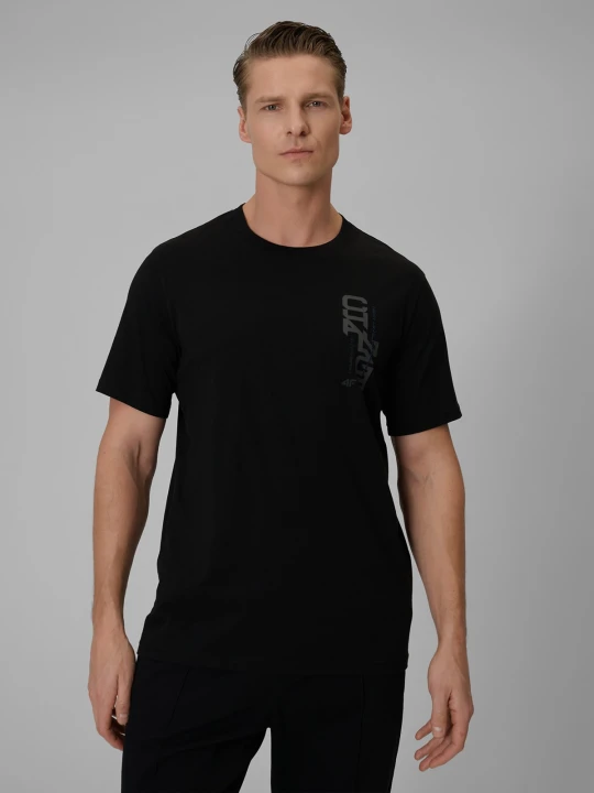 Zdjęcie produktu 4F T-shirt regular z nadrukiem męski - czarny M