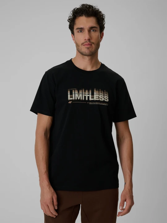 Zdjęcie produktu 4F T-shirt regular z nadrukiem męski - czarny L