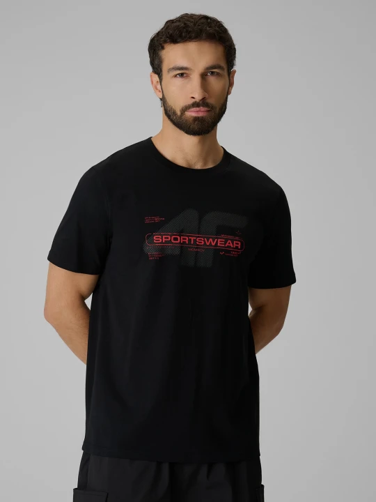 Zdjęcie produktu 4F T-shirt regular z nadrukiem męski - czarny M