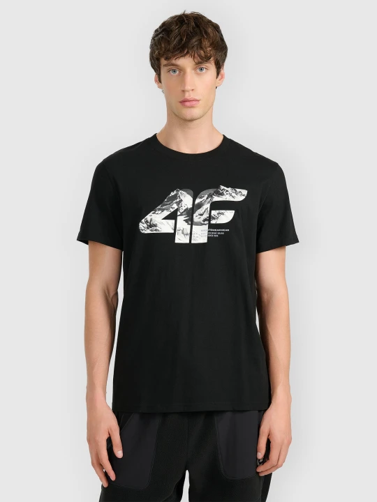 Zdjęcie produktu 4F T-shirt regular z nadrukiem męski - czarny S