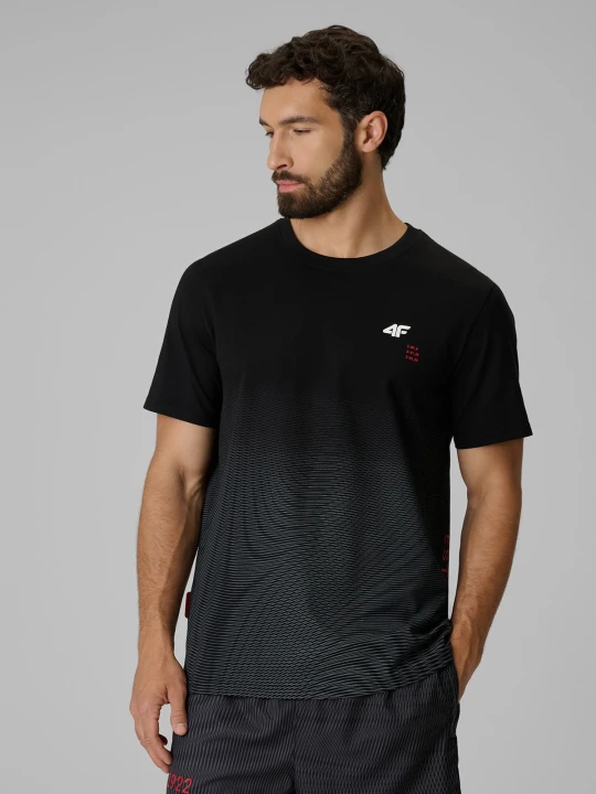 Zdjęcie produktu 4F T-shirt regular z nadrukiem męski - czarny S