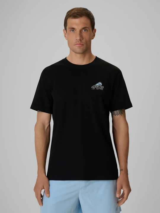 Zdjęcie produktu 4F T-shirt regular z nadrukiem męski - czarny XL
