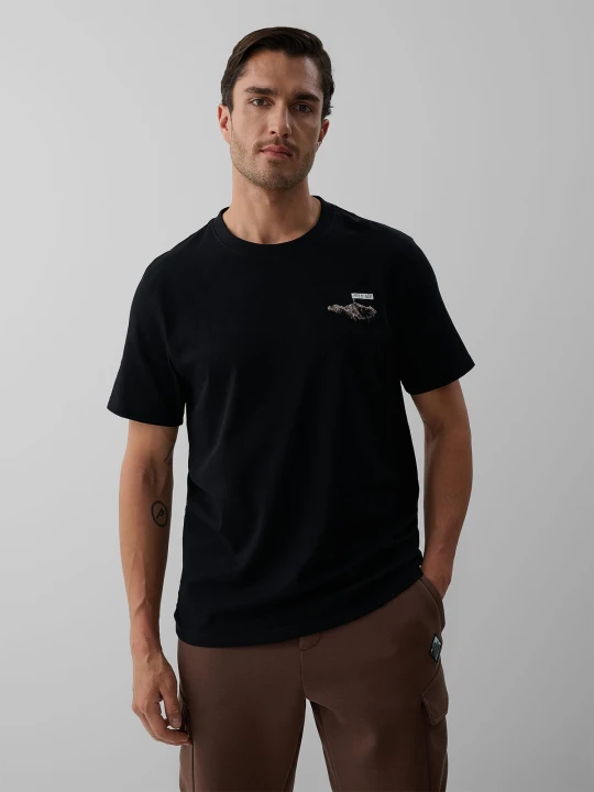 Zdjęcie produktu 4F T-shirt regular z nadrukiem męski - czarny M