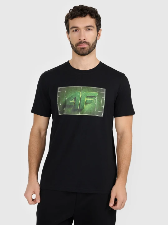 Zdjęcie produktu 4F T-shirt regular z nadrukiem męski - czarny S