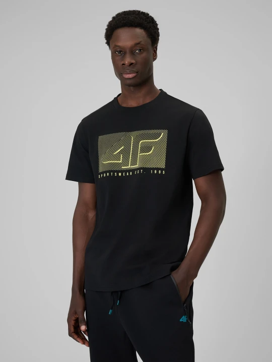 Zdjęcie produktu 4F T-shirt regular z nadrukiem męski - czarny S