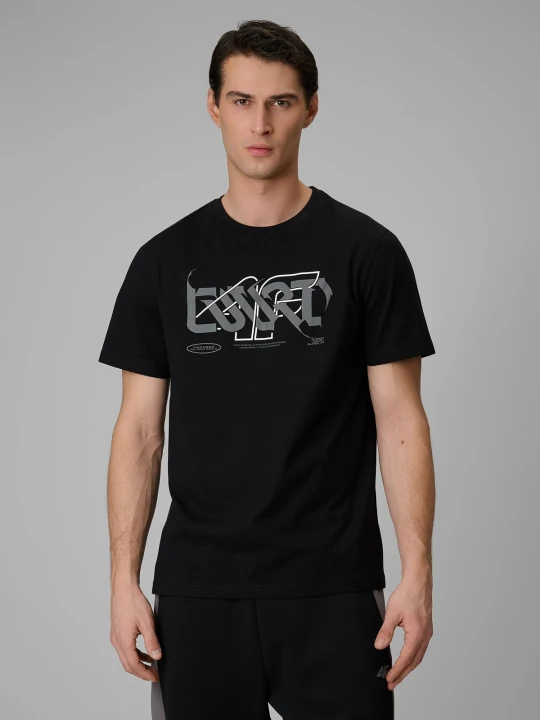 Zdjęcie produktu 4F T-shirt regular z nadrukiem męski - czarny M