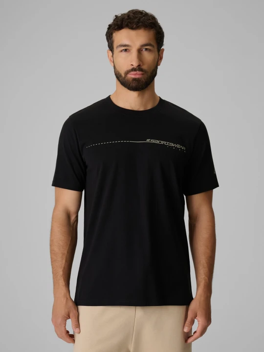 Zdjęcie produktu 4F T-shirt regular z nadrukiem męski - czarny M